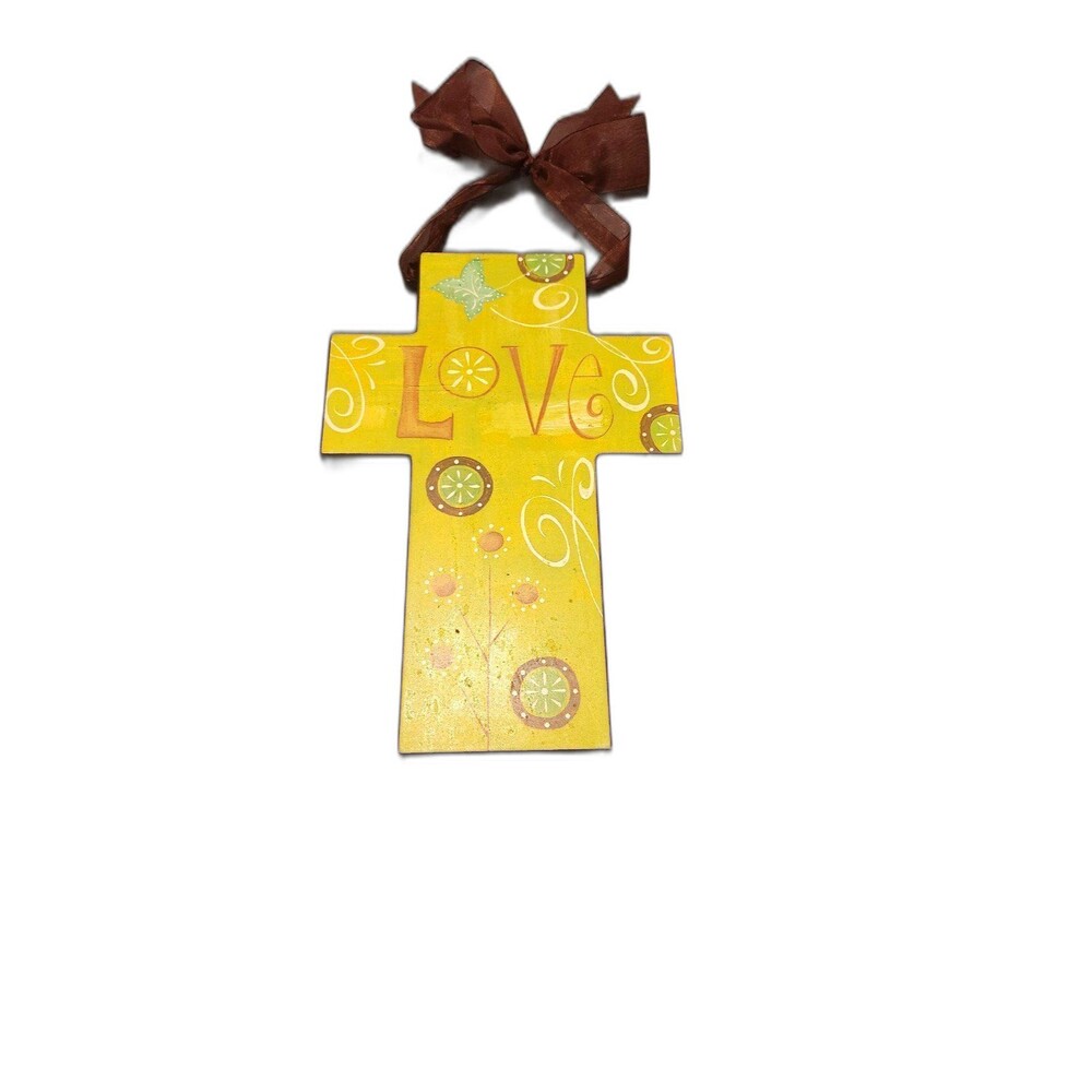 Deb Hrabik wooden cross 11.5" x 8"